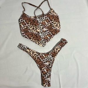 Shein Large leopard print bikini